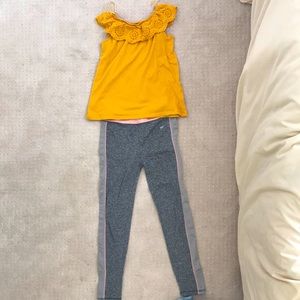 Legging and top (bought in primark) and a cute top